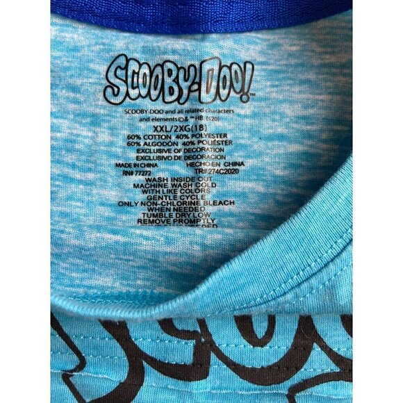 Scooby-Doo Kids' T-Shirt - Blue Graphic Tee With Scooby & Burger Print - Ruh Roh - Picture 3 of 6